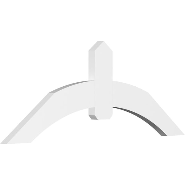 Ekena Millwork Archdale Architectural Grade PVC Gable Bracket, 60"W x 22 1/2"H x 2"D x 6"F, 9/12 Pitch GBP060X23X0206ARC00 - main